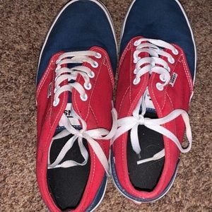 blue and red vans size 9.5